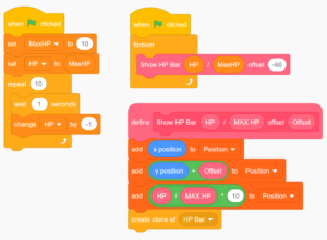 Designing Health Bars : Step Up Your Scratch Game | プログラミングスクールL